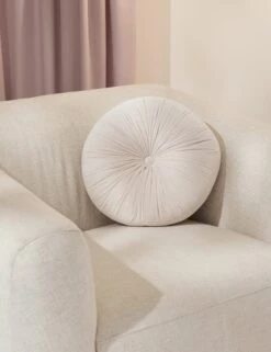 Monroe Velvet Round Pillow -Home Decor Sale 20210120 soft deco product lifestyle1515 site crop 142bd813 08de 4cd3 9bf3 b6c2deea54d9