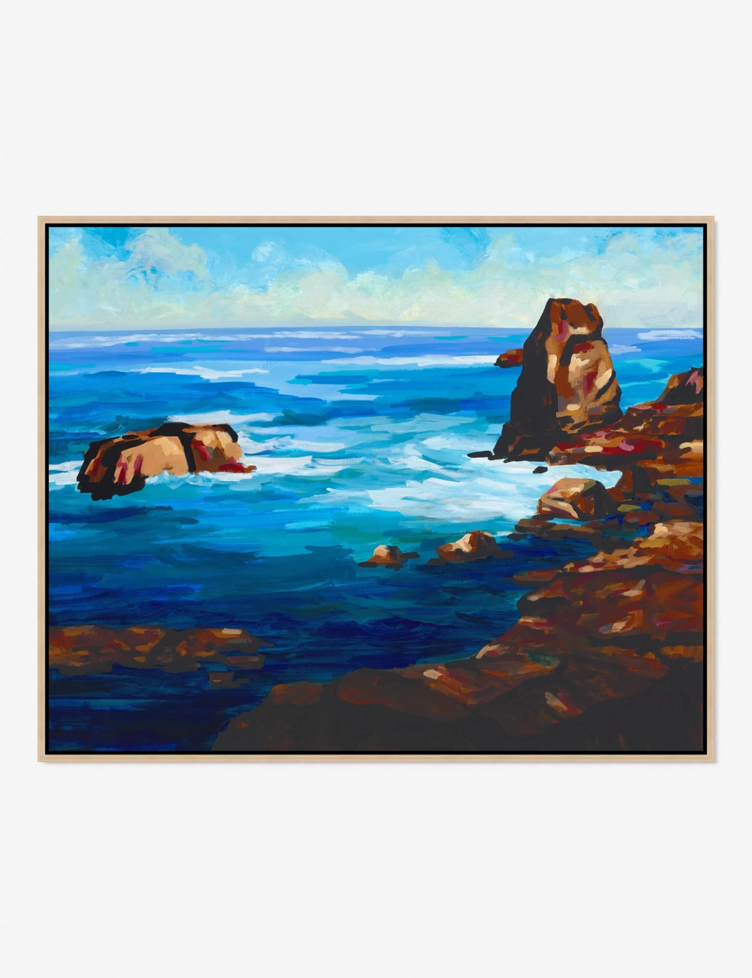Blue Seascape Wall Art By Sara Brown 3 Blue Seascape Wall Art By Sara Brown