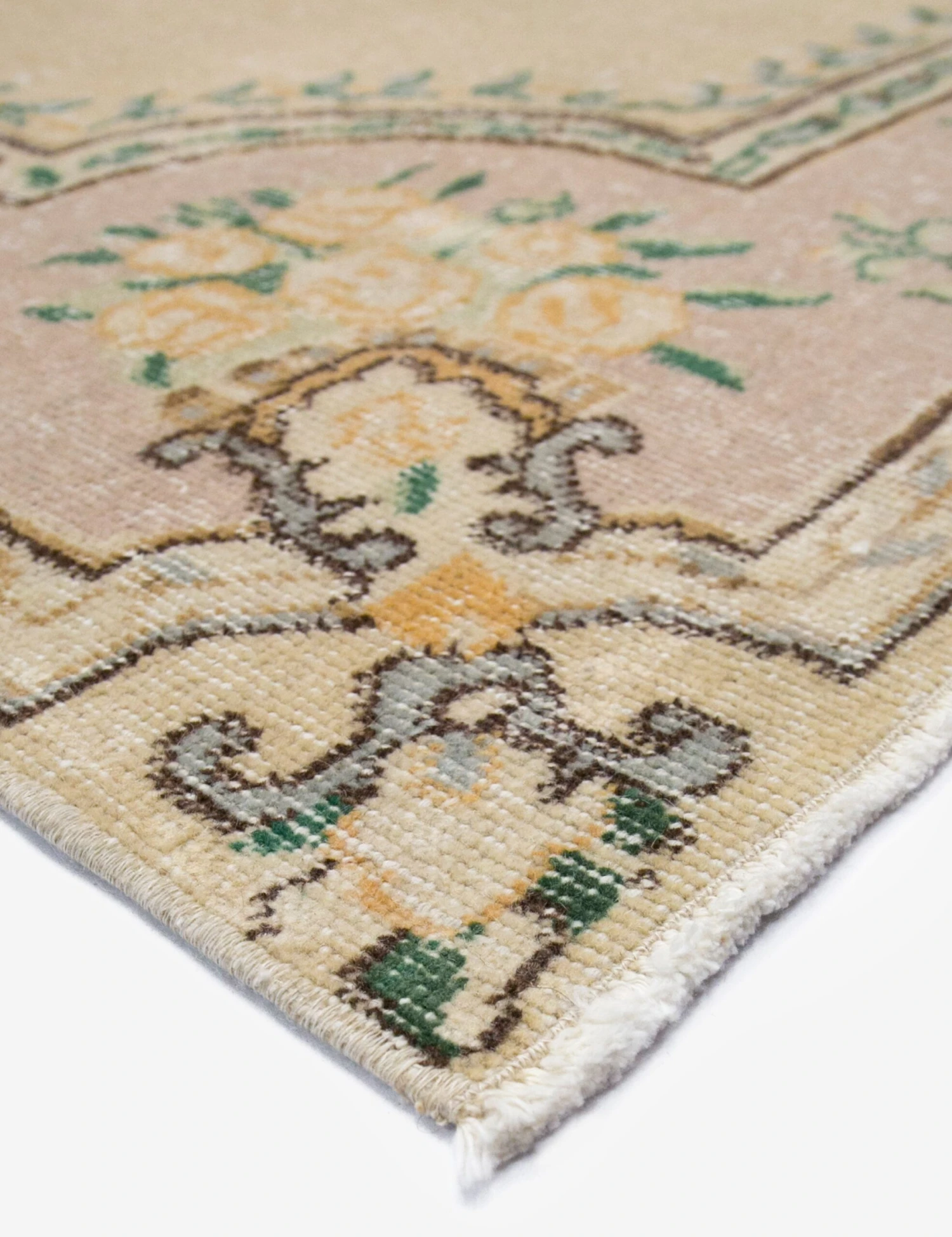 Vintage Turkish Hand-Knotted Wool Rug No. 379, 6'3" X 9'9" 4 Vintage Turkish Hand-Knotted Wool Rug No. 379, 6'3" X 9'9" - Image 2