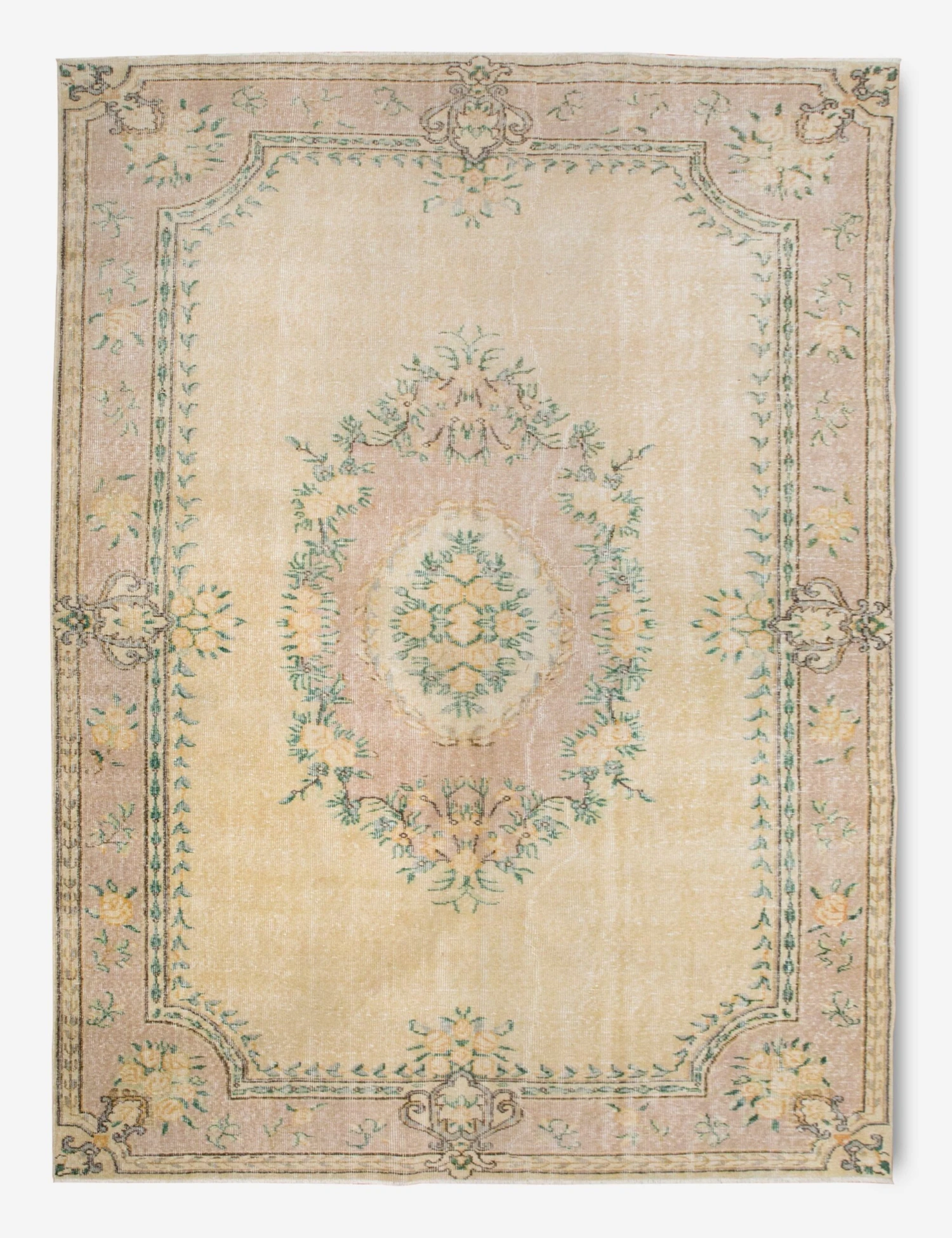 Vintage Turkish Hand-Knotted Wool Rug No. 379, 6'3" X 9'9" 3 Vintage Turkish Hand-Knotted Wool Rug No. 379, 6'3" X 9'9"