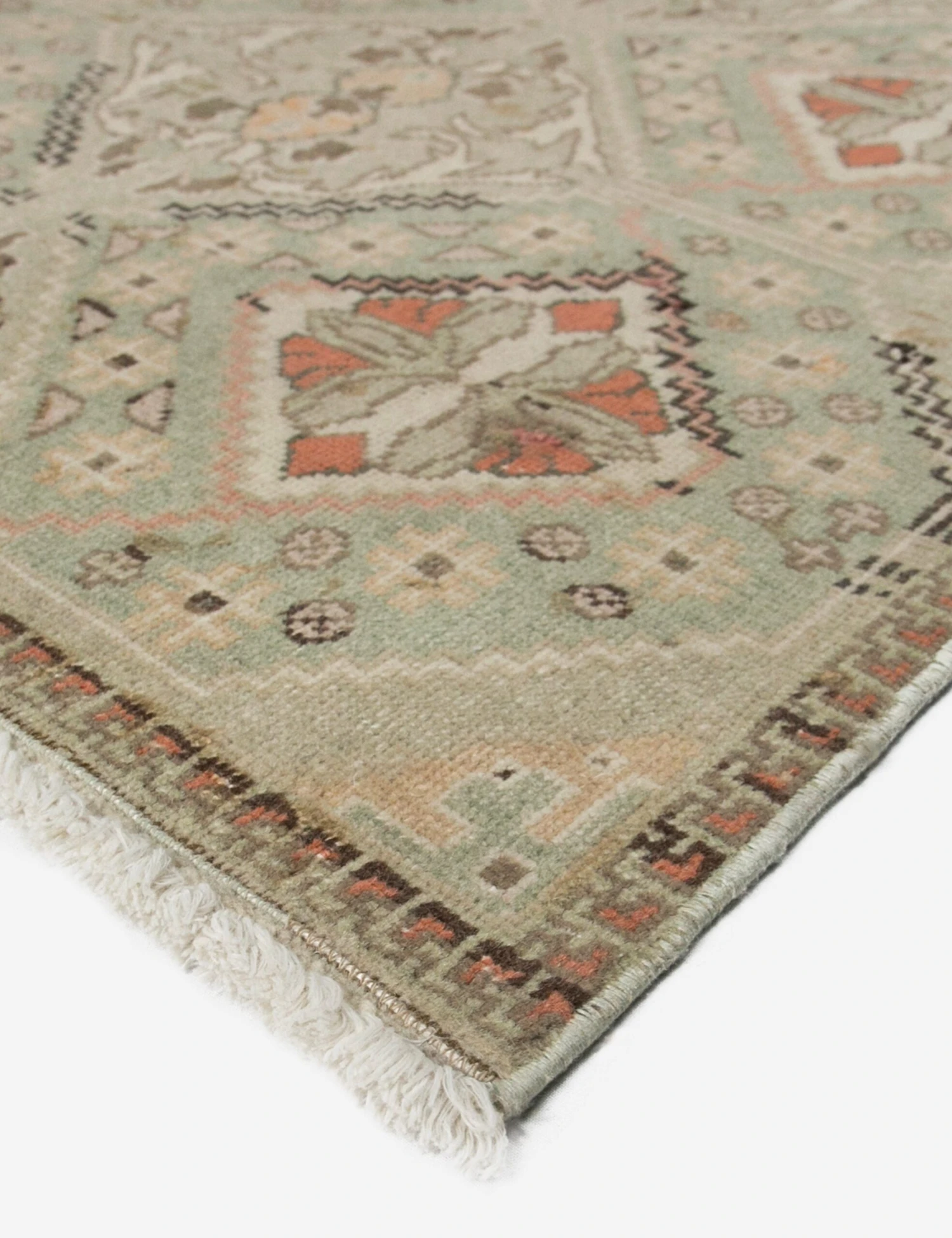 Vintage Turkish Hand-Knotted Wool Rug No. 408, 4' X 6'9" 4 Vintage Turkish Hand-Knotted Wool Rug No. 408, 4' X 6'9" - Image 2