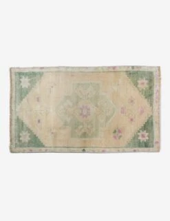 Vintage Turkish Hand-Knotted Wool Mini Rug No. 296, 1'9" X 3'