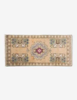 Vintage Turkish Hand-Knotted Wool Mini Rug No. 297, 1'7" X 3'5"