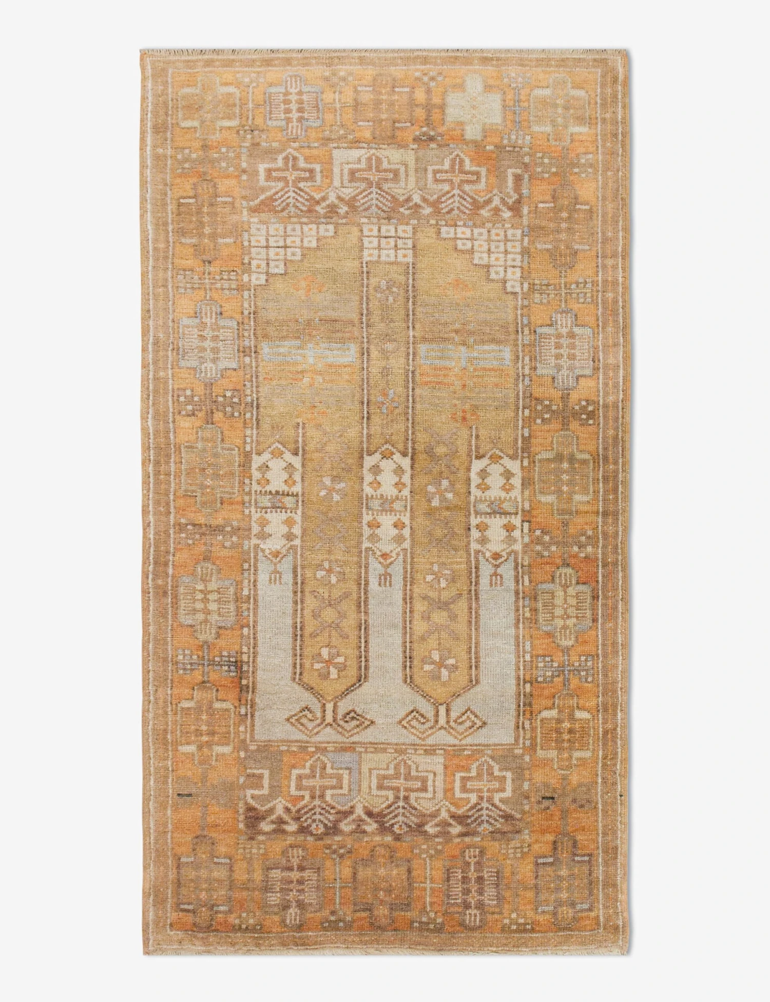 Vintage Turkish Hand-Knotted Wool Runner Rug No. 241, 2'11" X 5'10" 3 Vintage Turkish Hand-Knotted Wool Runner Rug No. 241, 2'11" X 5'10"