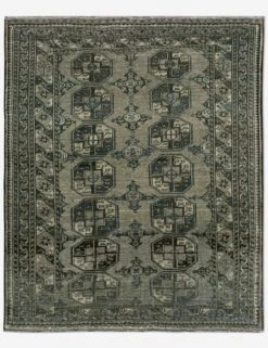 Vintage Turkish Hand-Knotted Wool Rug No. 460, 4'6" X 5'2"