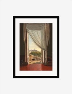 A View Of Naples Through A Window Print By Franz Ludwig Catel -Home Decor Sale AViewofNaplesthroughWindowBlackMatted