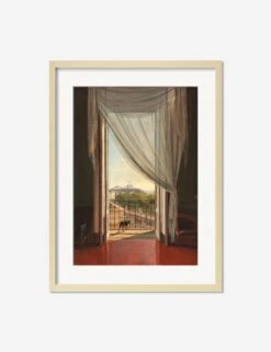 A View Of Naples Through A Window Print By Franz Ludwig Catel -Home Decor Sale AViewofNaplesthroughWindowNaturalmatted