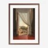 A View Of Naples Through A Window Print By Franz Ludwig Catel -Home Decor Sale AViewofNaplesthroughWindowWalnutMatted