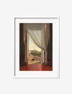 A View Of Naples Through A Window Print By Franz Ludwig Catel -Home Decor Sale AViewofNaplesthroughWindowWhiteMatted