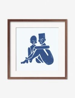 Pair (Square) Print By Adrian Brandon -Home Decor Sale AdrianPairSquareWalnutFrame