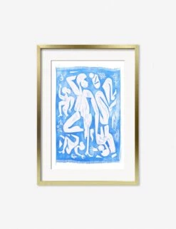 Picnic Print By Adrian Brandon -Home Decor Sale AdrianPicnicGoldFrame