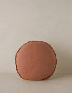 Arlo Linen Round Pillow -Home Decor Sale ArloLinenPillow Rust Round A0657