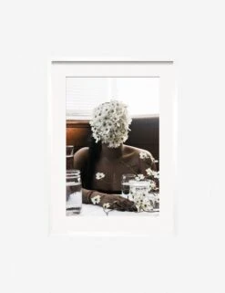 Southern Woman In White Dogwoods Photography Print By Ashley Johnson -Home Decor Sale AshleyJohnsonSouthernWomaninWhiteDogwoodWhiteFrame