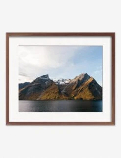 Fjords Photography Print By Carley Rudd -Home Decor Sale CarleyRuddFjordsWalnutFramedPrint