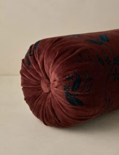 Carmine Velvet Pillow -Home Decor Sale CarmineVelvetPillow Sangria Bolster A0658538B Product 0468