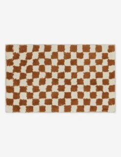 Checkerboard Bath Mat By Sarah Sherman Samuel -Home Decor Sale CheckerboardBathMatbySarahShermanSamuel Umber 21 x34 A0656925 5148