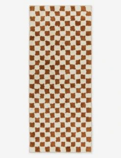 Checkerboard Bath Mat By Sarah Sherman Samuel -Home Decor Sale CheckerboardBathMatbySarahShermanSamuel Umber 2 x5 A0656926