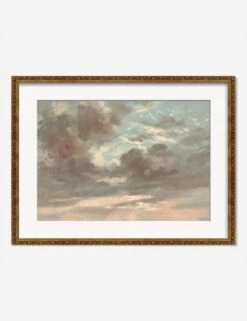 Cloud Study, Stormy Sunset Print By John Constable -Home Decor Sale CloudStudyStormySunsetBronzeGoldMatted