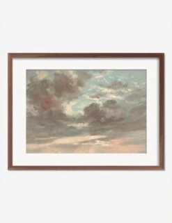 Cloud Study, Stormy Sunset Print By John Constable -Home Decor Sale CloudStudyStormySunsetWalnutMatted
