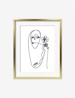 Flower Print By Damienne Merlina -Home Decor Sale DamienneMerlinaFlowerGoldFrame