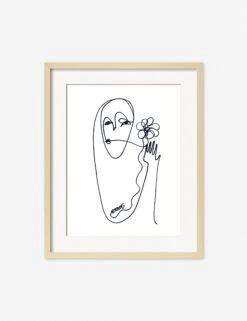 Flower Print By Damienne Merlina -Home Decor Sale DamienneMerlinaFlowerNaturalFrame