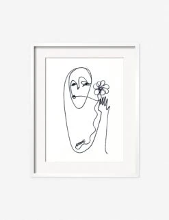 Flower Print By Damienne Merlina -Home Decor Sale DamienneMerlinaFlowerWhiteFrame