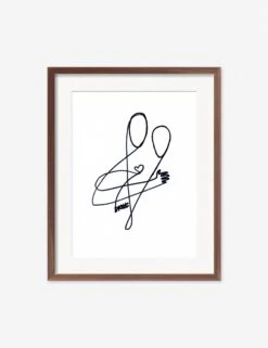 Love Print By Damienne Merlina -Home Decor Sale DamienneMerlinaLoveWalnutFrame