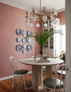 Grasscloth Solid Wallpaper By Sarah Sherman Samuel -Home Decor Sale DiningRoom 8037 SITECROP