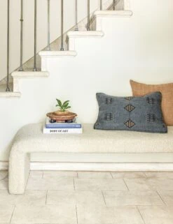 Indigo Lumbar Pillow -Home Decor Sale EntrywayVignette 11351Cream SITECROP 2