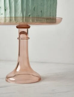 Glass Cake Stand By Estelle Colored Glass -Home Decor Sale Estelle ColoredGlasscakestand Blush 5454