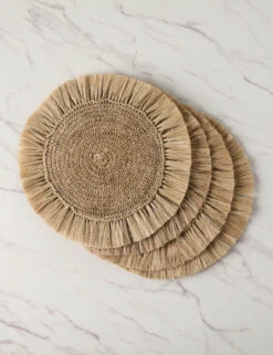 Fique Fringe Placemat (Set Of 4) By Tallo De Olivo