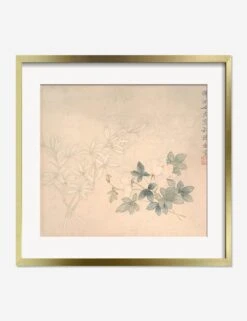 Flower Study 1 Print By Yun Bing -Home Decor Sale FlowerStudy 1GoldMatted