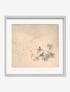 Flower Study 1 Print By Yun Bing -Home Decor Sale FlowerStudy 1SilverMatted