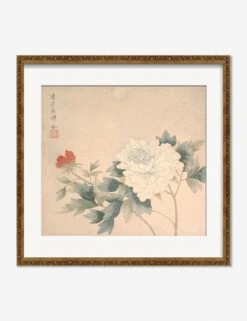 Flower Study 2 Print By Yun Bing -Home Decor Sale FlowerStudy 2BronzeGoldOrnateMatted