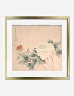 Flower Study 2 Print By Yun Bing -Home Decor Sale FlowerStudy 2GoldMatted