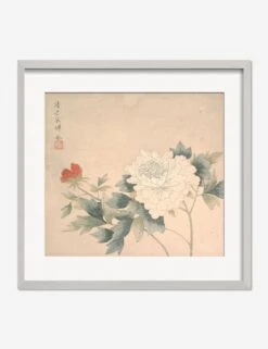 Flower Study 2 Print By Yun Bing -Home Decor Sale FlowerStudy 2SilverMatted