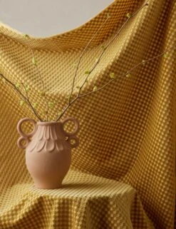 Hi-Lo Checker Velvet Fabric By Sarah Sherman Samuel -Home Decor Sale Hi LoCheckerFabric GoldenrodbySarahShermanSamuel L04698601873 StudioLifestyle