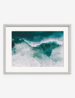 Crashing Waves Photography Print By Ingrid Beddoes -Home Decor Sale IngridCrashingWavesSilverframe