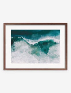 Crashing Waves Photography Print By Ingrid Beddoes -Home Decor Sale IngridCrashingWavesWalnutframe