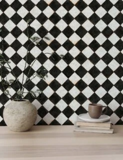 Vintage Check Textured Peel + Stick Wallpaper By Jeremiah Brent -Home Decor Sale JB4215 contrast vintage check peel stick wallpaper dining room L G