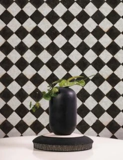 Vintage Check Textured Peel + Stick Wallpaper By Jeremiah Brent -Home Decor Sale JB4215 contrast vintage tile peel stick wallpaper close up L G