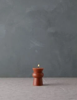 Josee Candle By Greentree Home -Home Decor Sale JoseePilars Terracotta Squat 15011