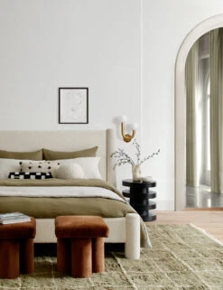 Irregular Checkerboard Bolster Pillow By Sarah Sherman Samuel -Home Decor Sale KhakiIrregularGridBedroom 3402 4