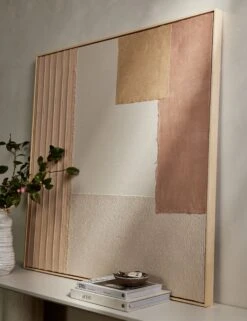 Patchwork Blush Wall Art By Visual Contrast -Home Decor Sale L0470482 TexturedPaper Blush StuidoLifestyle 16577