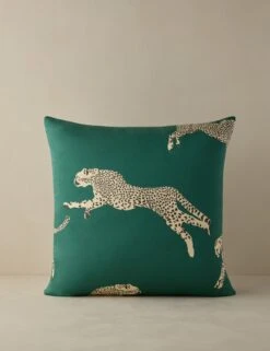 Leaping Cheetah Pillow By Scalamandre -Home Decor Sale LeapingCheetahPillowbyScalamandre Evergreen Square L0485486