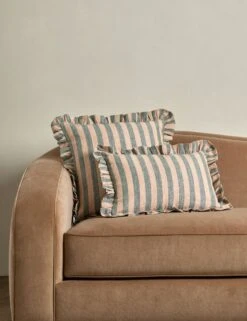 Amaroso Linen Ruffle Pillow -Home Decor Sale LitaLinenPillowSiblingShot BlushandJade Product 0719