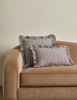 Amaroso Linen Ruffle Pillow -Home Decor Sale LitaLinenPillowSiblingShot RoseandIndigo Product 0716