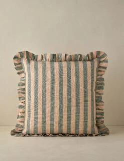 Amaroso Linen Ruffle Pillow -Home Decor Sale LitaLinenPillow BlushandJade Square A0658632 Product 0410