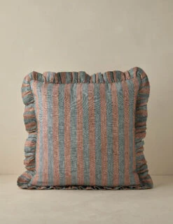 Amaroso Linen Ruffle Pillow -Home Decor Sale LitaLinenPillow RoseandIndigo Square A0658636 Product 0404