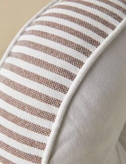 Littu Indoor / Outdoor Striped Disc Pillow By Sarah Sherman Samuel -Home Decor Sale LittuIndoorOutdoorStripedDiscPillow Brown4